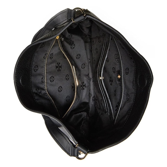 Tory Burch Ivy Leather Hobo - Black - Picture 5 of 8